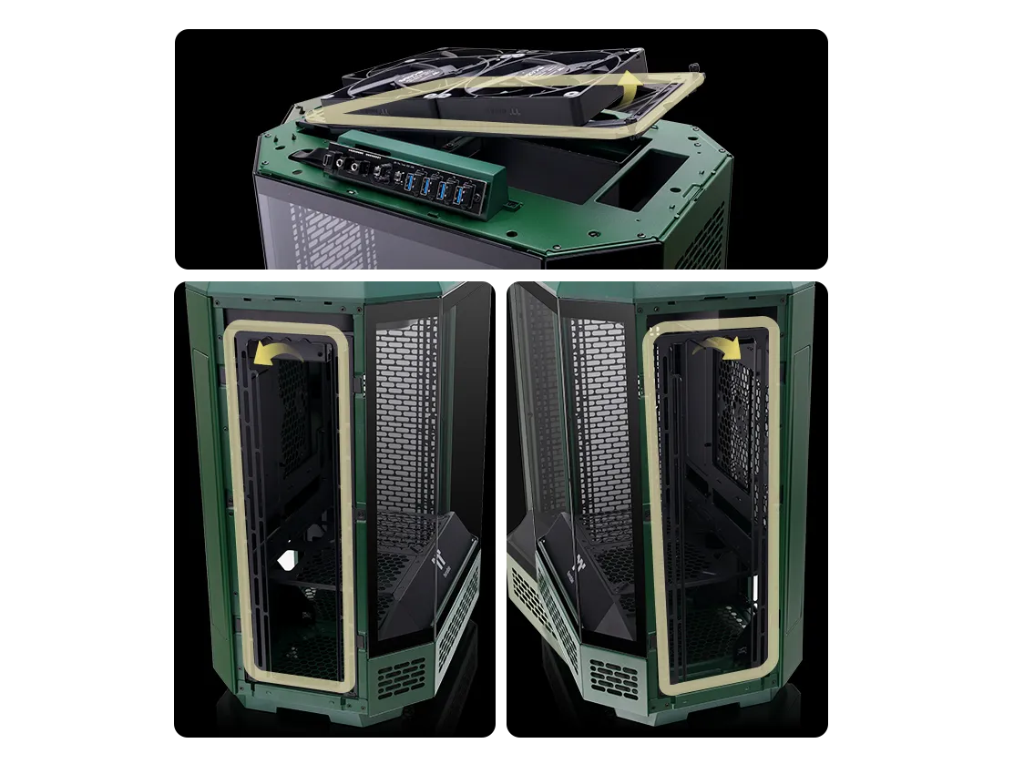 Thermaltake The Tower 600 Racing Green Mid Tower ATX Cabinet overview 8