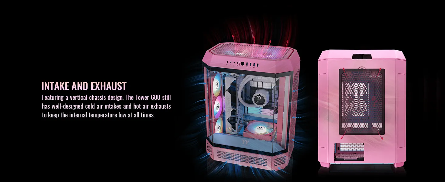 Thermaltake Tower 600 Bubble Pink Mid Tower Cabinet overview 14