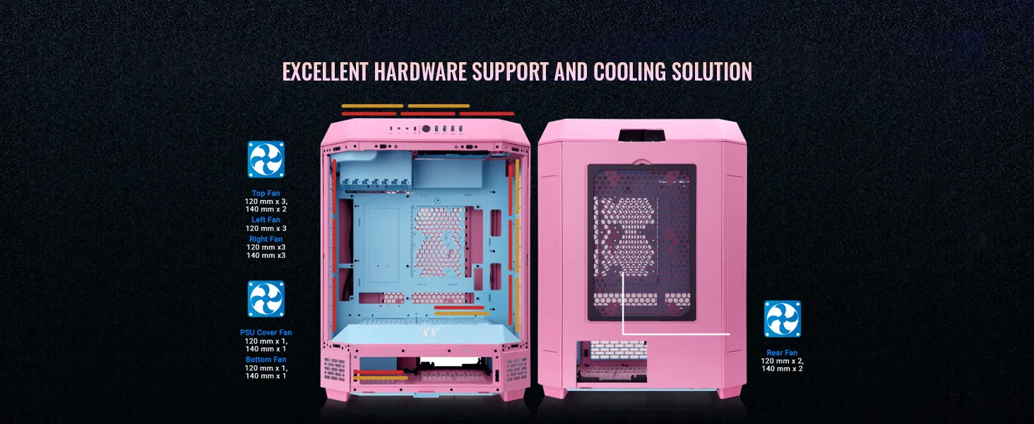 Thermaltake Tower 600 Bubble Pink Mid Tower Cabinet overview 16