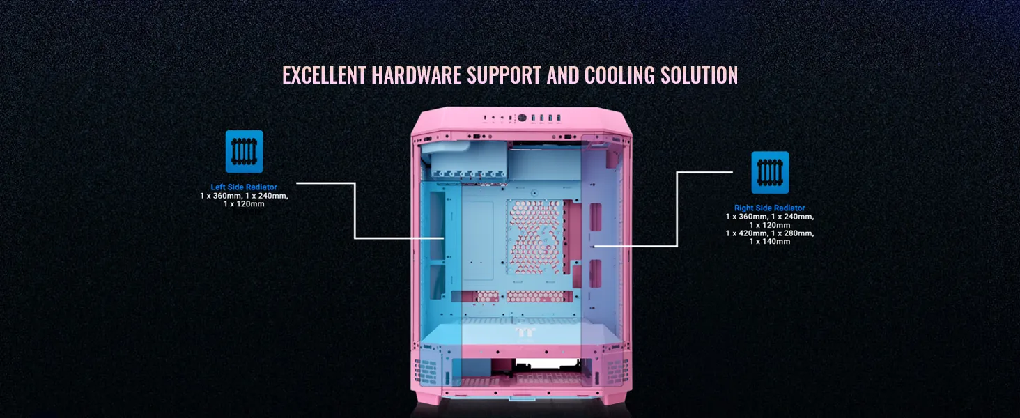 Thermaltake Tower 600 Bubble Pink Mid Tower Cabinet overview 18