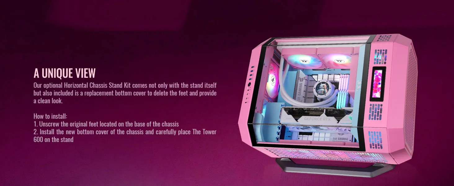 Thermaltake Tower 600 Bubble Pink Mid Tower Cabinet overview 6
