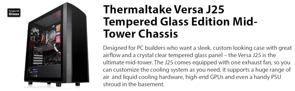 Thermaltake Versa J25 Cabinet (Black) overview 2