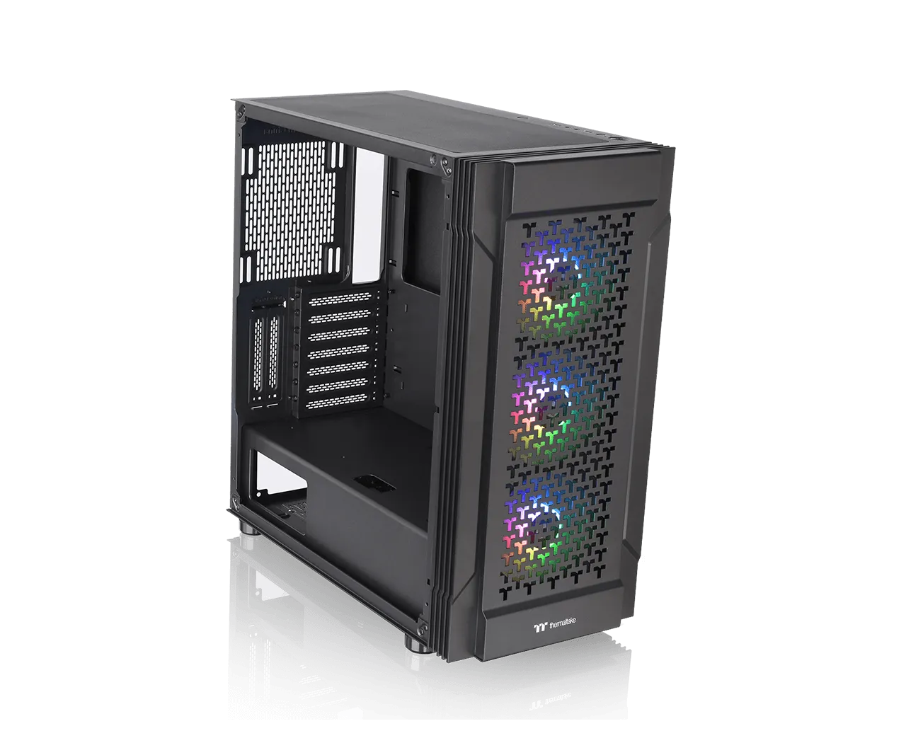 Thermaltake Versa T27 TG ARGB Mid Tower Chassis (Black) overview 3