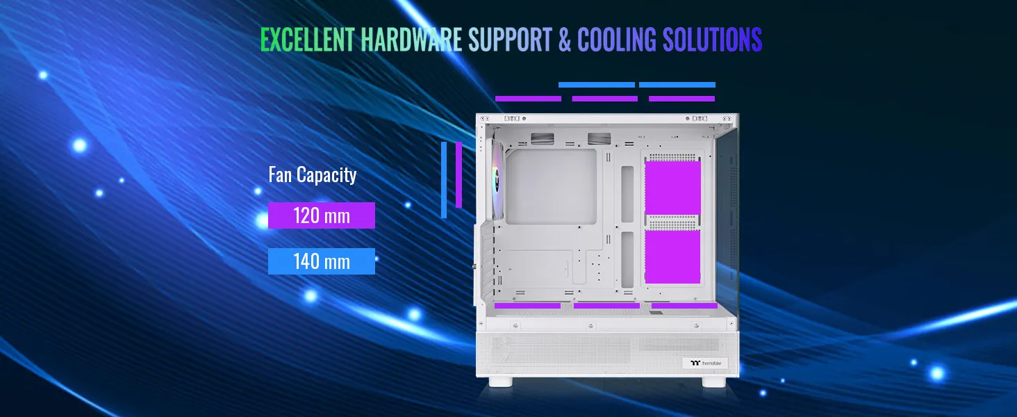 Thermaltake View 270 TG ARGB Snow Mid Tower Cabinet overview 9