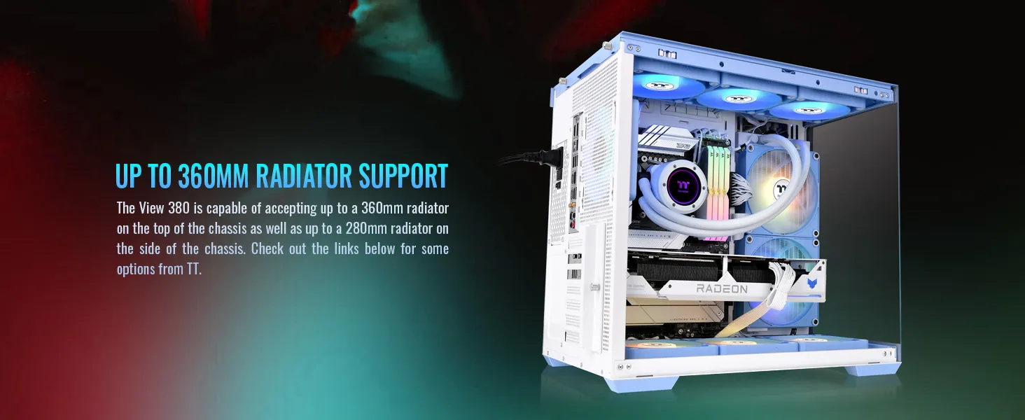 Thermaltake View 380 TG ARGB (ATX) Mid Tower Cabinet (Hydrangea Blue) overview 5