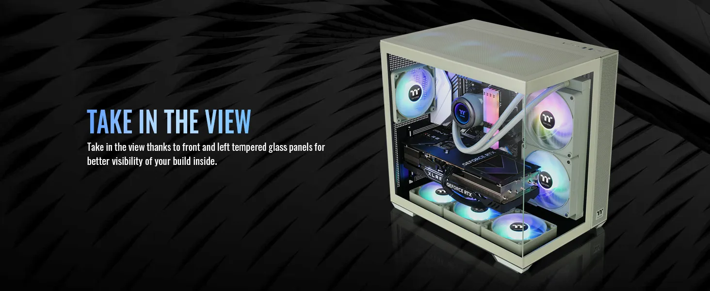 Thermaltake View 380 TG ARGB Matcha Green Mid Tower Cabinet overview 3