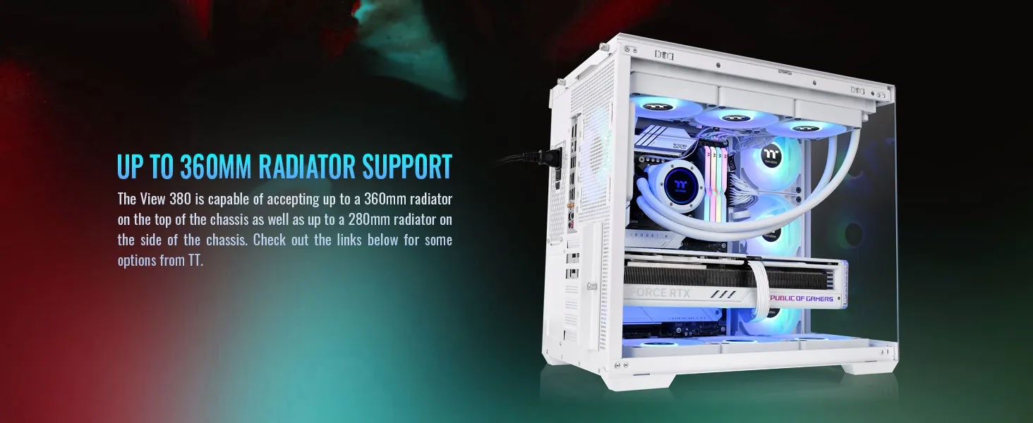 Thermaltake View 380 TG ARGB Snow (ATX) Mid Tower Cabinet (White) overview 6