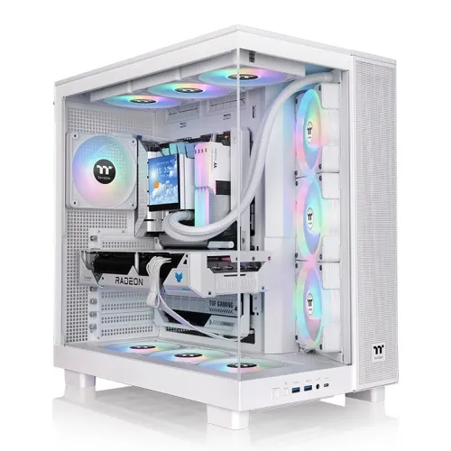 Thermaltake View 380 XL TG ARGB Mid Tower Chassis (Snow) overview 1