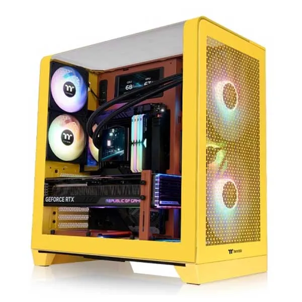 Thermaltake View 390 Air ARGB ATX Mid Tower Case (Butter Caramel)