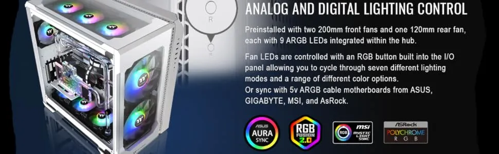 Thermaltake View 51 Snow ARGB Edition Cabinet (White) overview 1