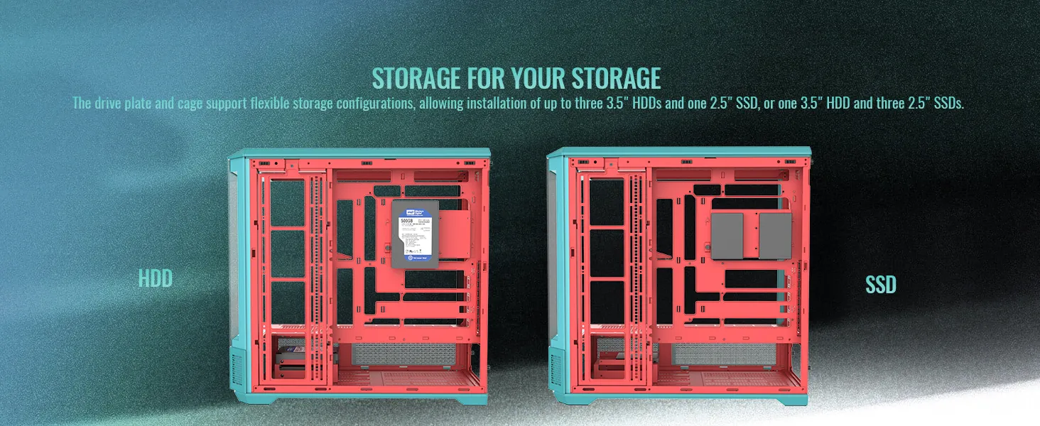 Thermaltake View 600 TG E-ATX Full Tower Case - (Mint Strawberry) overview 9