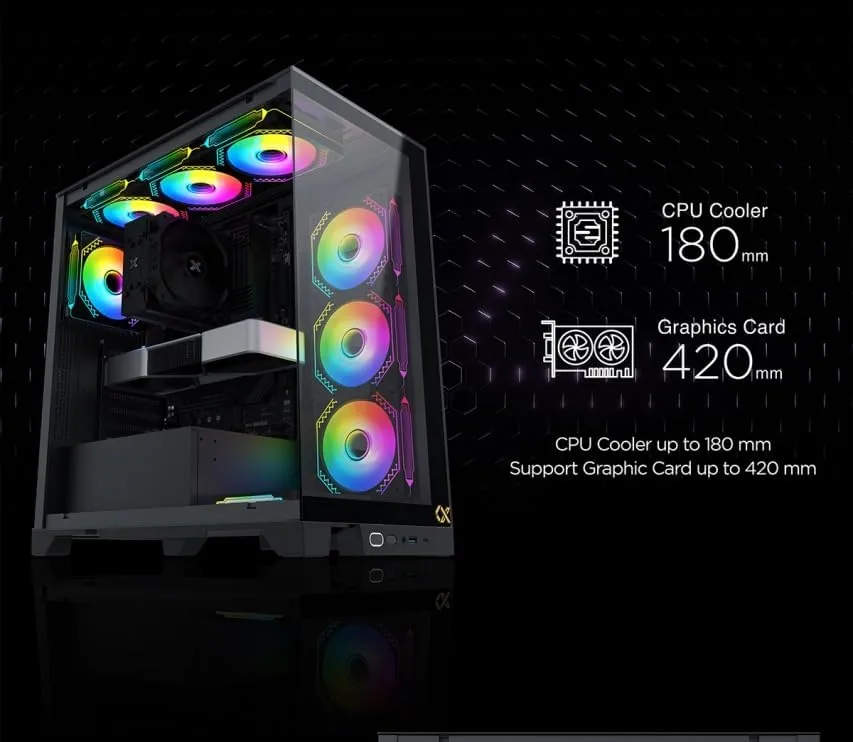Xigmatek Endorphin Ultra ARGB (E-ATX) Mid Tower Cabinet (Black) overview 14