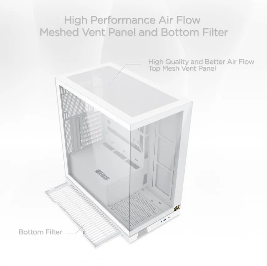 Xigmatek Endorphin Ultra Arctic ARGB (E-ATX) Mid Tower Cabinet (White) overview 11