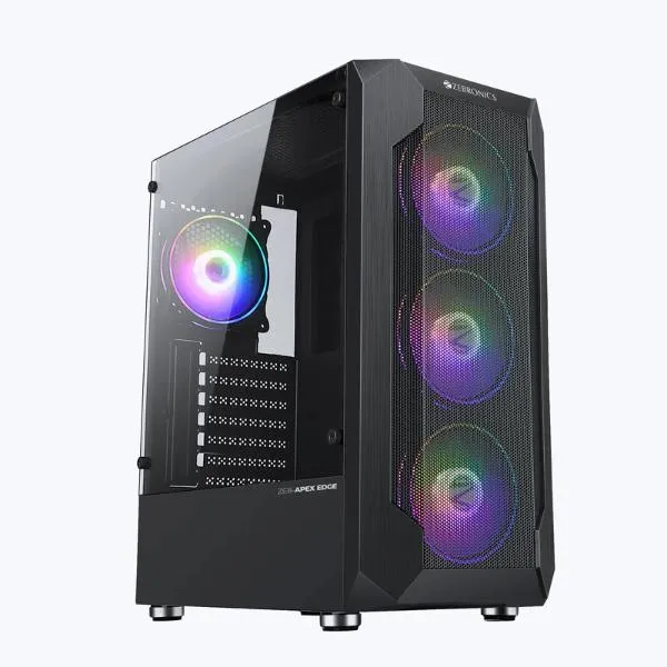 ZEBRONICS APEX Edge Premium Mesh Gaming Full-Tower Cabinet (Black)