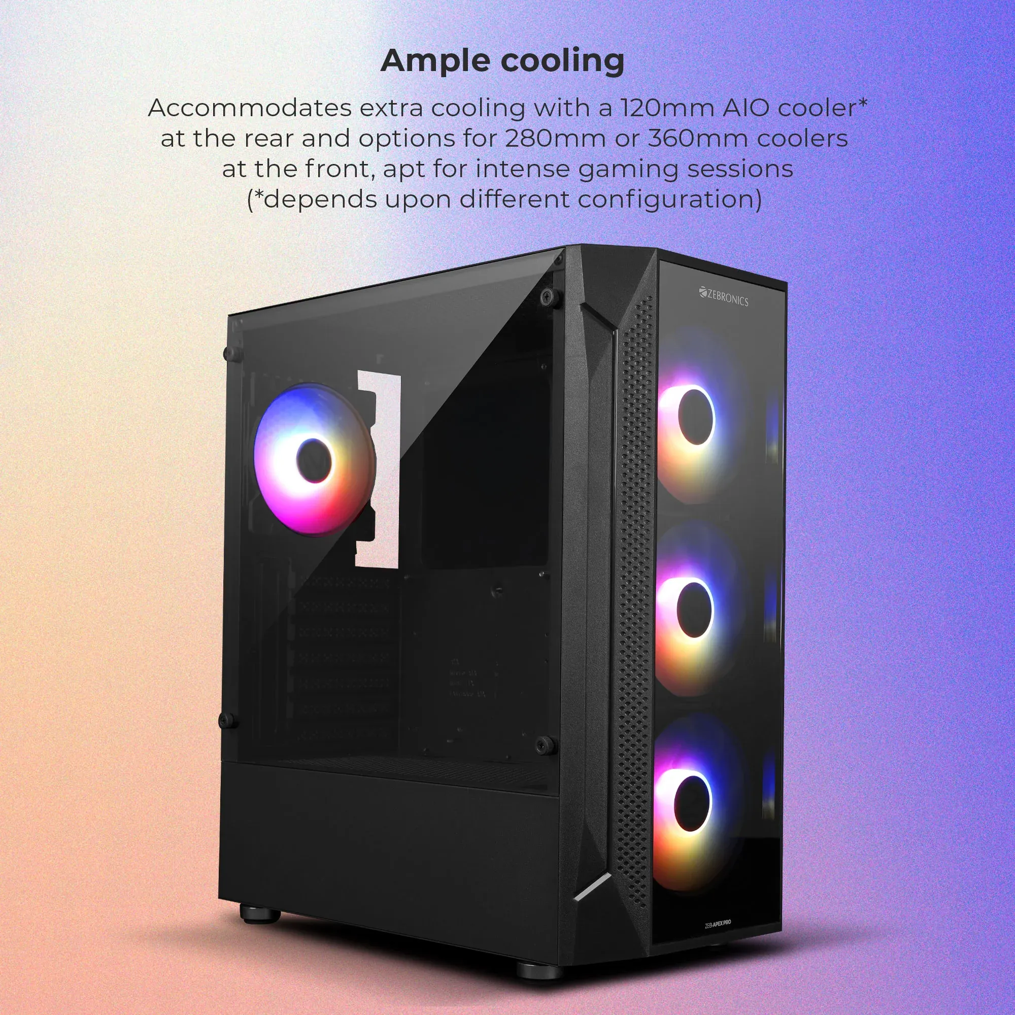 ZEBRONICS Apex Pro Premium Gaming Cabinet overview 6