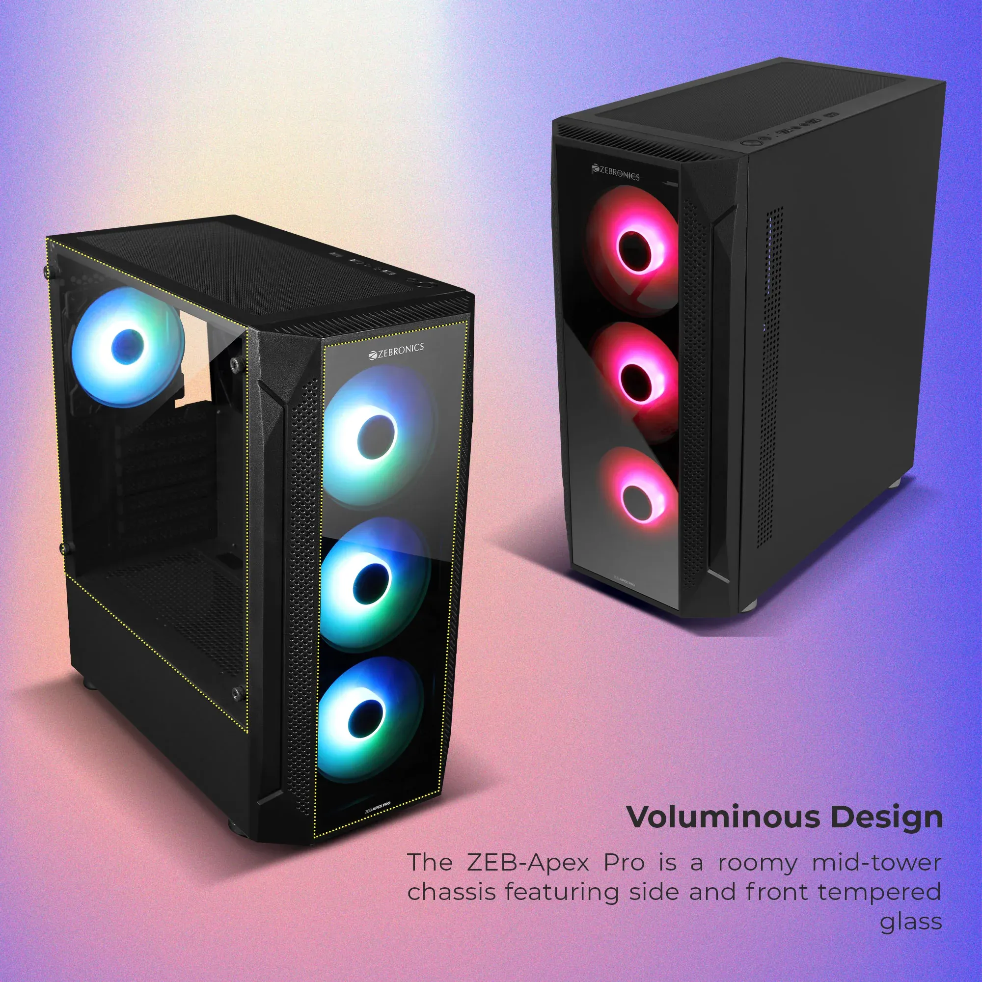 ZEBRONICS Apex Pro Premium Gaming Cabinet overview 7