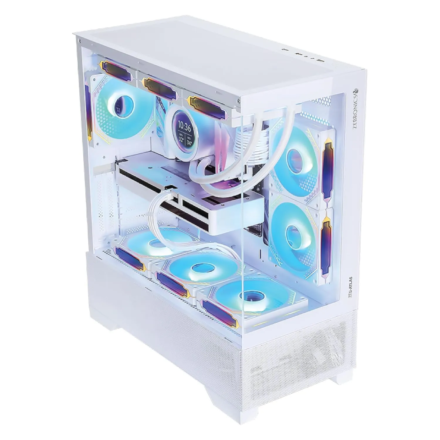 ZEBRONICS Atlas Premium Gaming Cabinet White overview 1