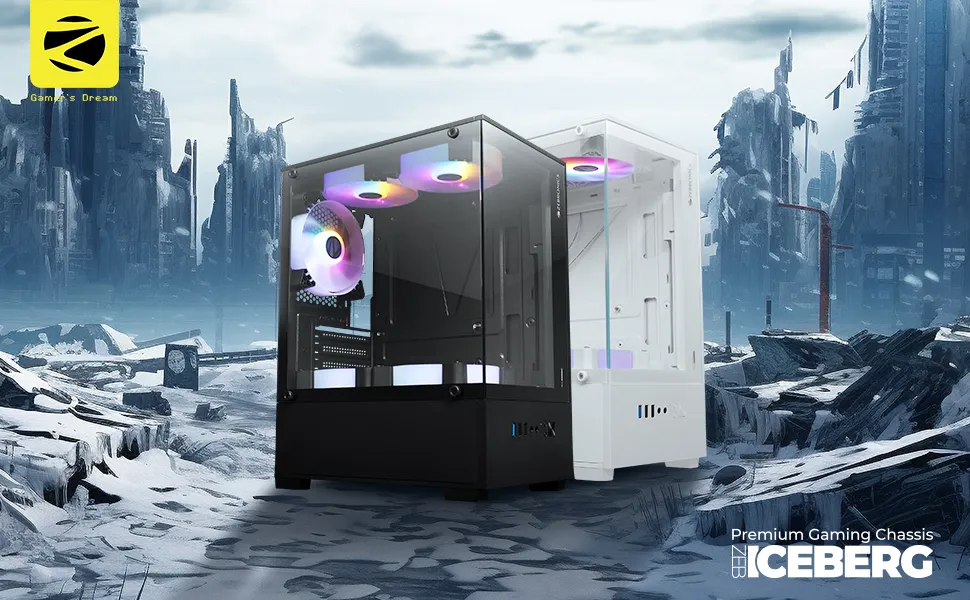 ZEBRONICS ICEBERG Premium Gaming Chassis - Black overview 1