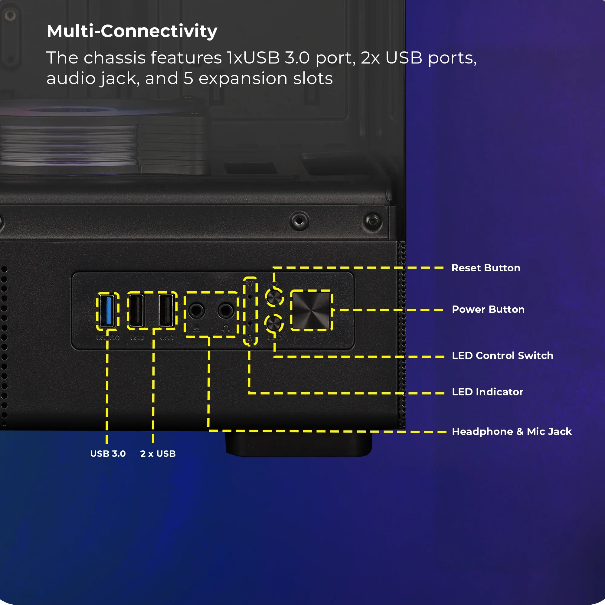 ZEBRONICS Maximus Gaming Mid Tower Cabinet (Black) overview 4