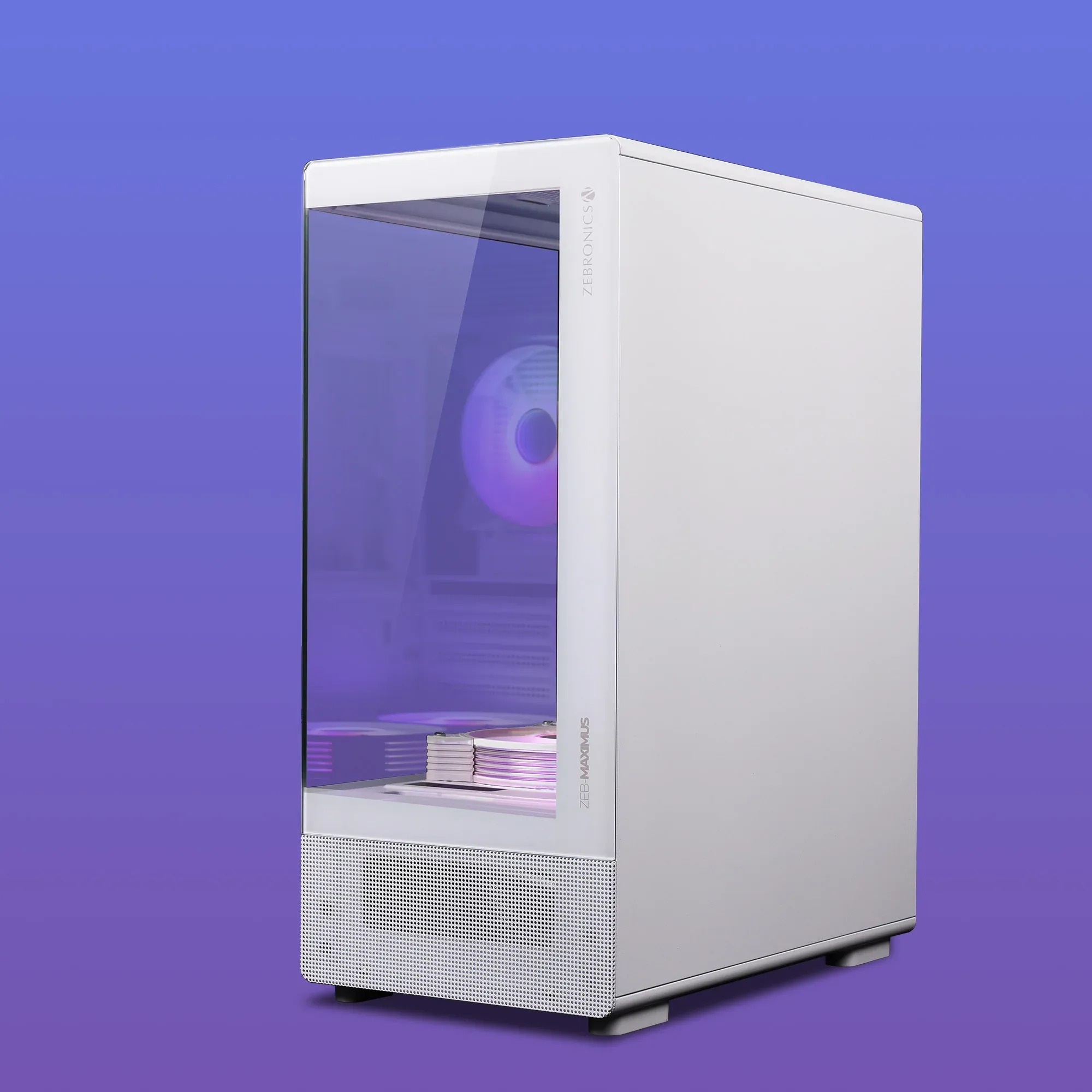 ZEBRONICS Maximus Gaming Mid Tower Cabinet - White overview 4