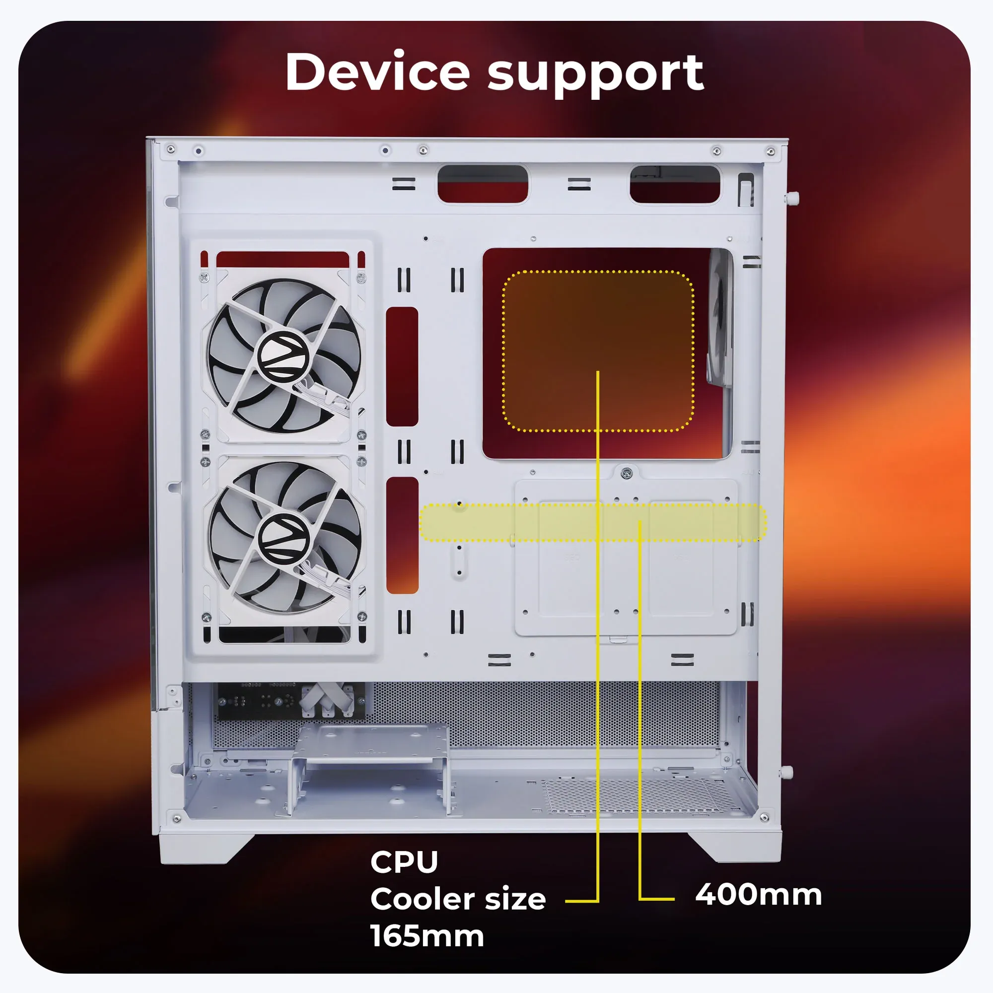 ZEBRONICS Mutant ARGB MATX Mid Tower Cabinet (White) overview 4