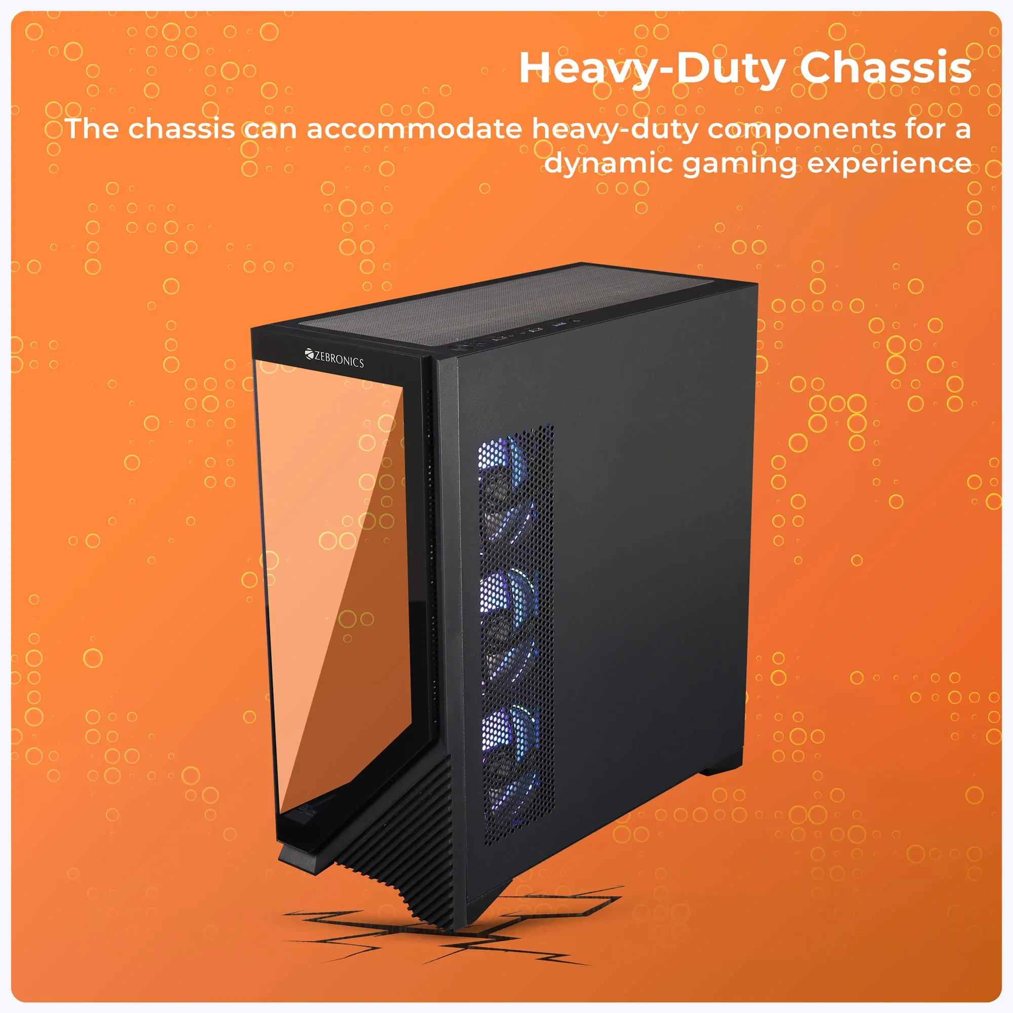 ZEBRONICS Nemesis Premium Gaming Cabinet - Black overview 3