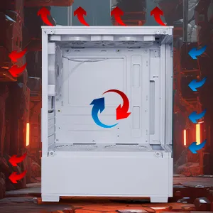 ZEBRONICS ROBUST Premium Gaming Cabinet - Black overview 4