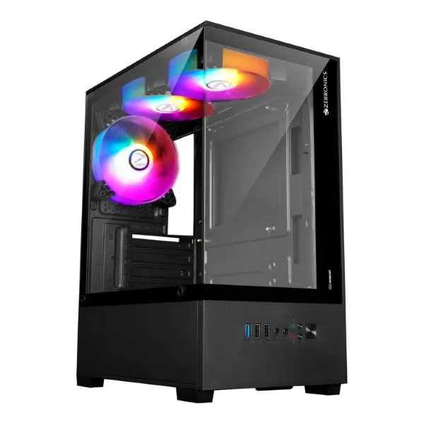 ZEBRONICS ROBUST Premium Gaming Cabinet - Black