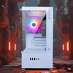 ZEBRONICS ROBUST Premium Gaming Cabinet - White overview 4