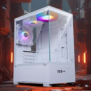 ZEBRONICS ROBUST Premium Gaming Cabinet - White overview 5