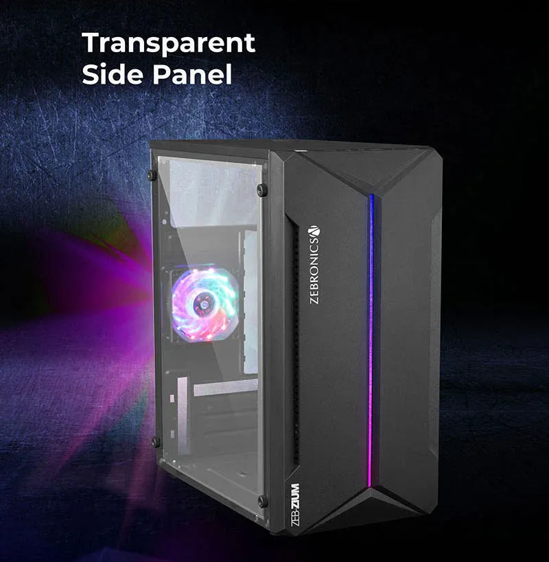 ZEBRONICS ZIUM Mid-Tower Gaming Cabinet overview 4