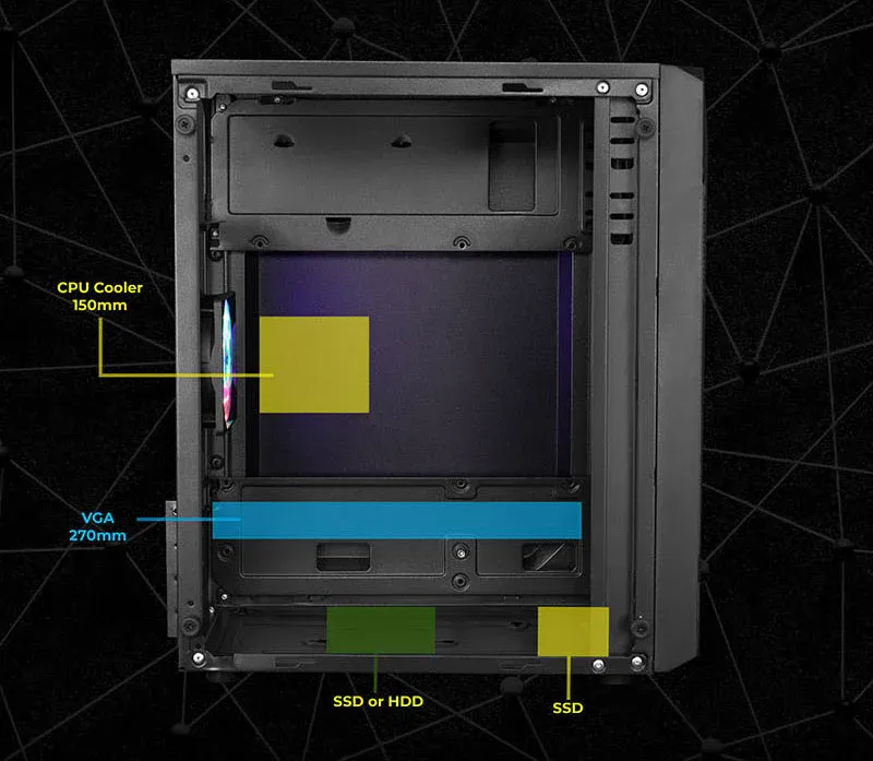 ZEBRONICS ZIUM Mid-Tower Gaming Cabinet overview 9