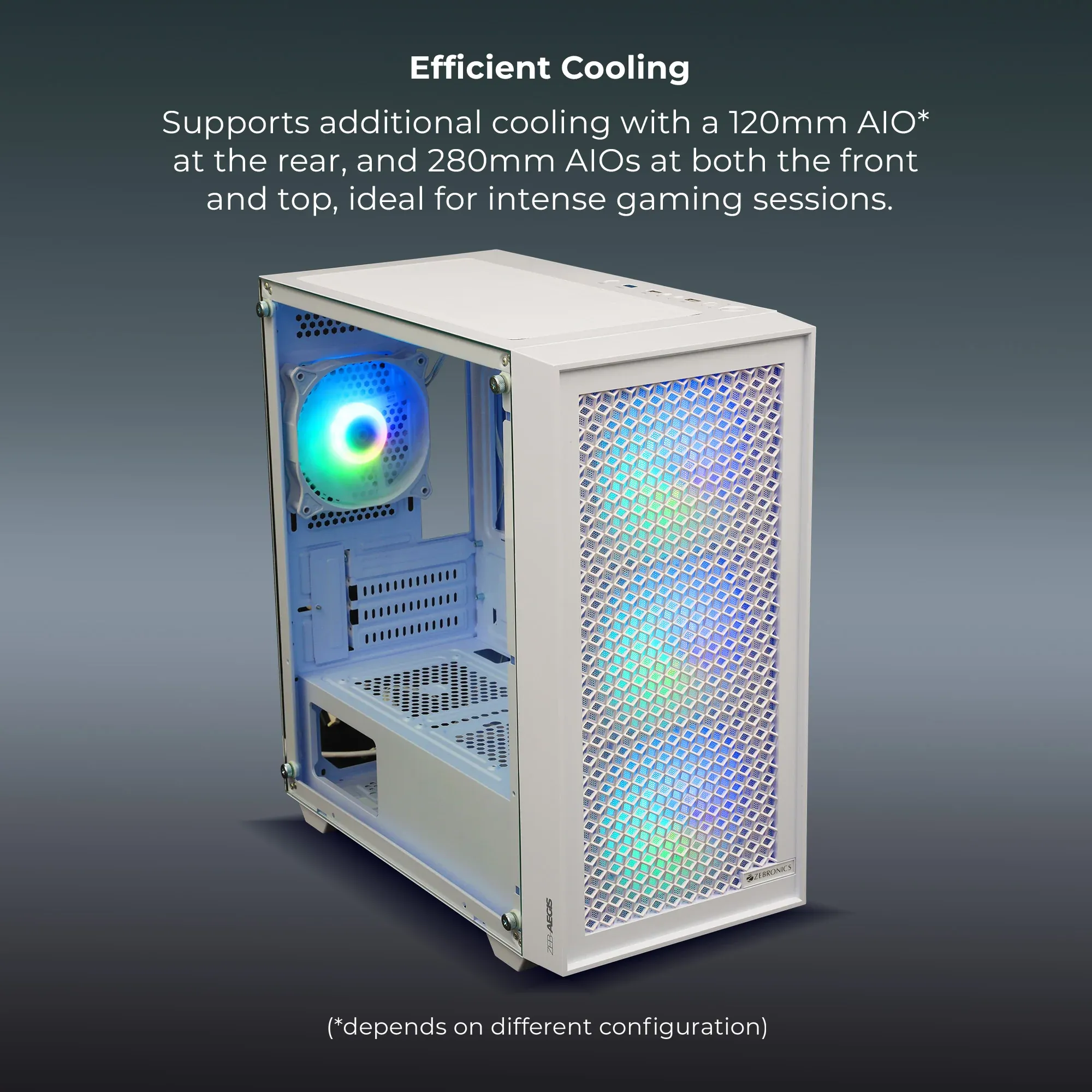 ZEBRONICS Zeb Aegis mATX Cabinet overview 3