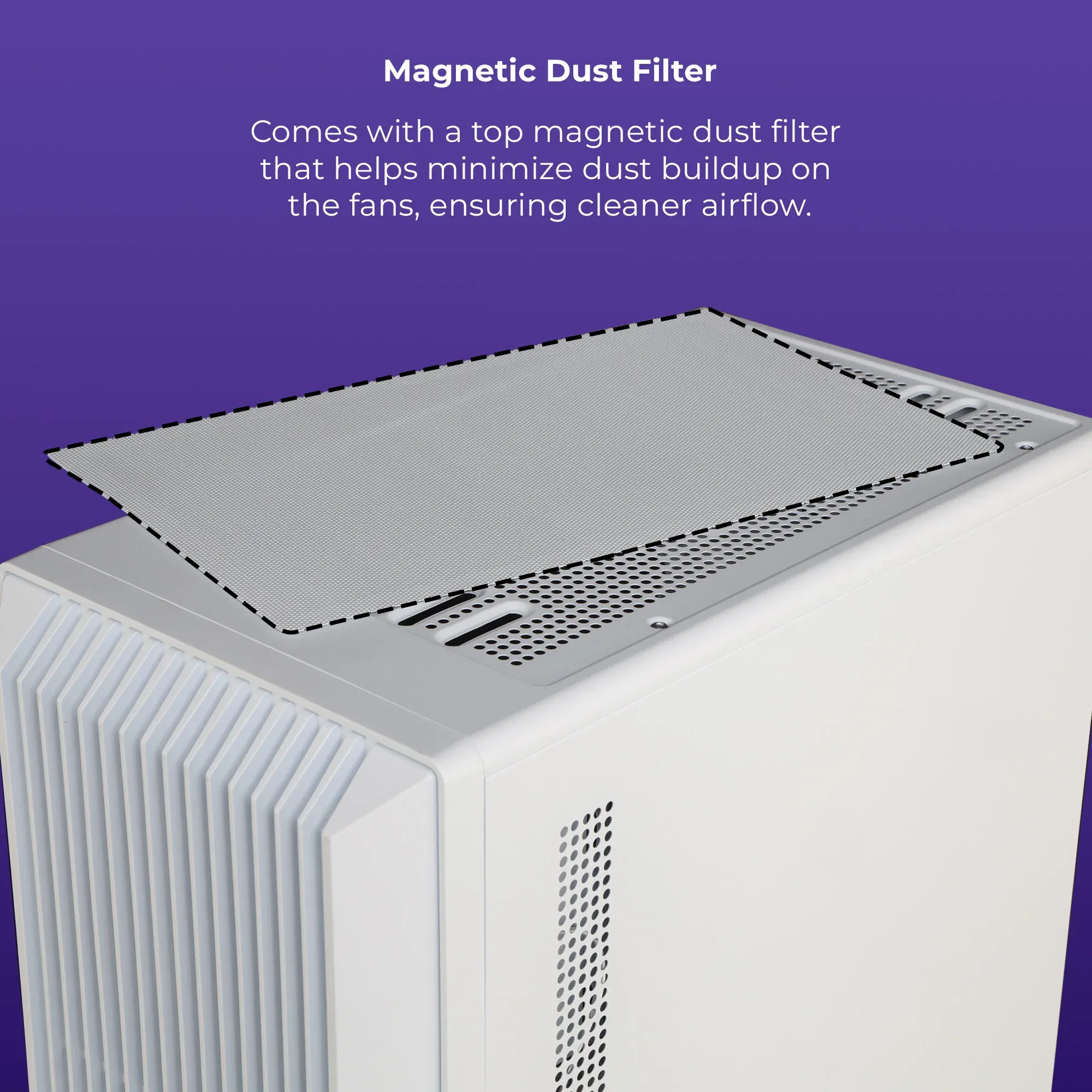 ZEBRONICS Zeb Icer mATX Cabinet (White) overview 7