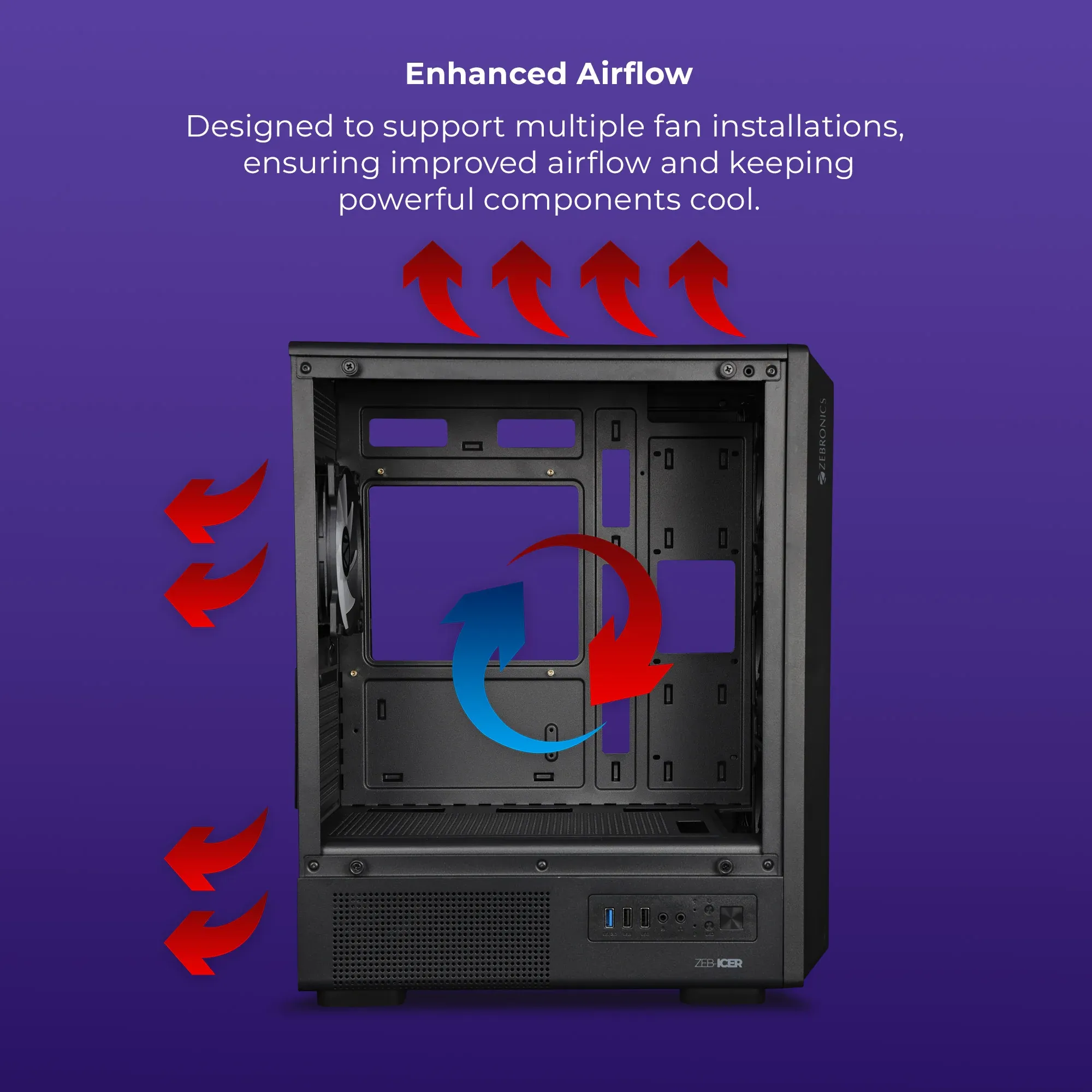 ZEBRONICS Zeb Icer mATX Cabinet overview 6