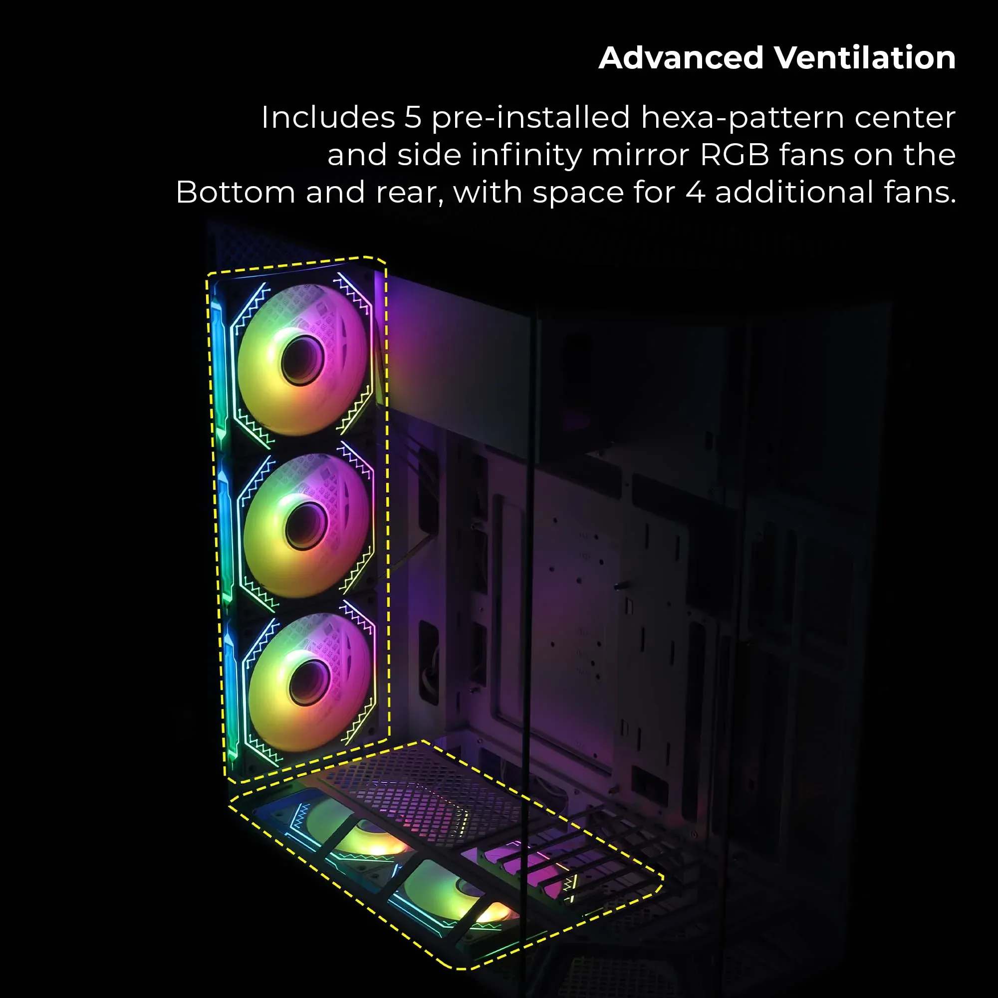 Zebronics Blizzard Mid Tower Cabinet (Black) overview 4