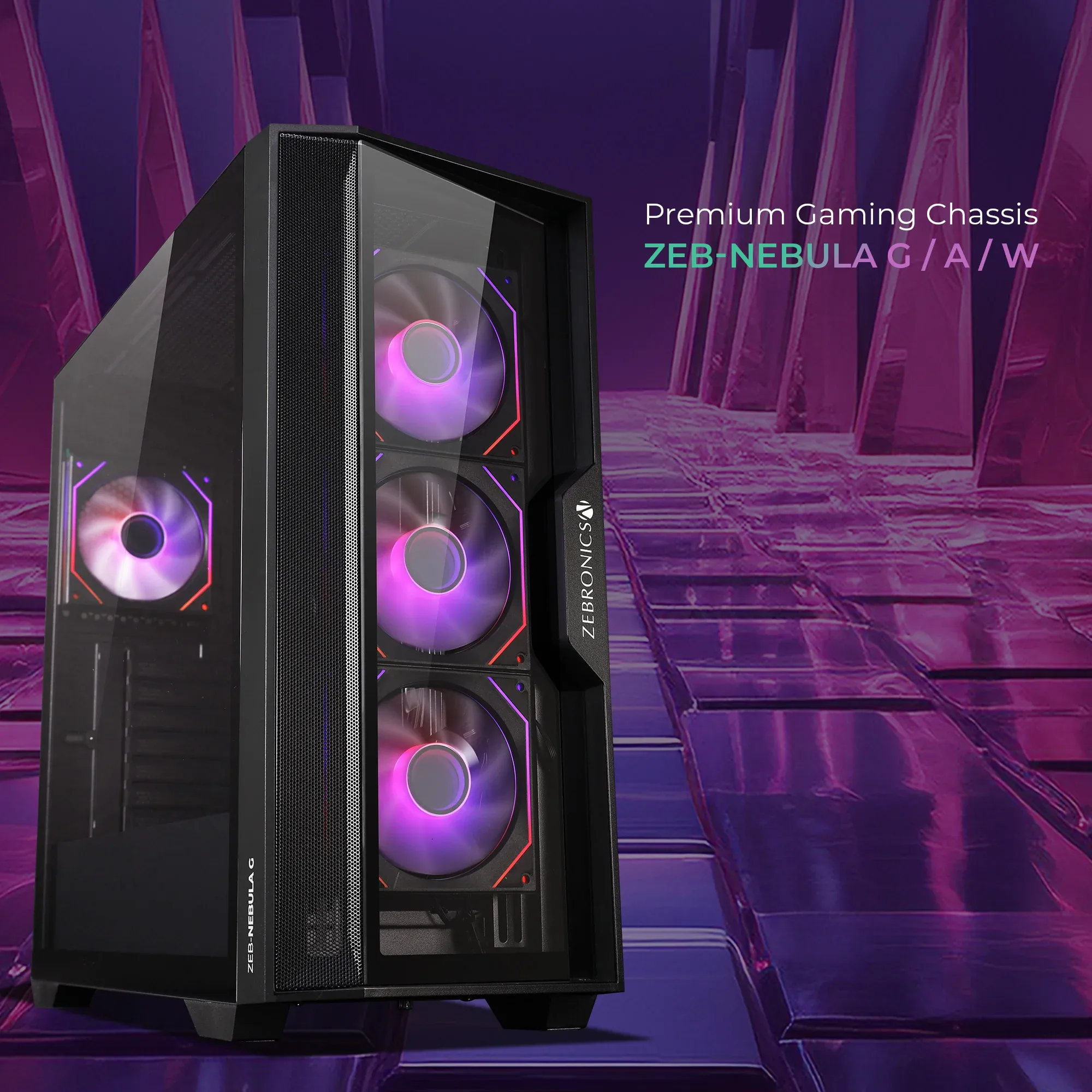 Zebronics Nebula A Mid Tower Cabinet overview 1