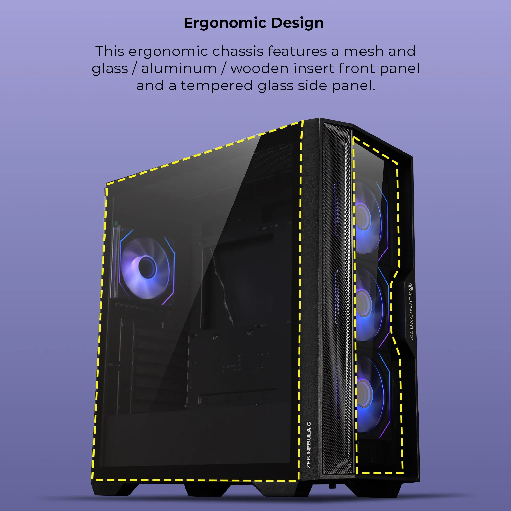 Zebronics Nebula W Mid Tower Cabinet overview 4