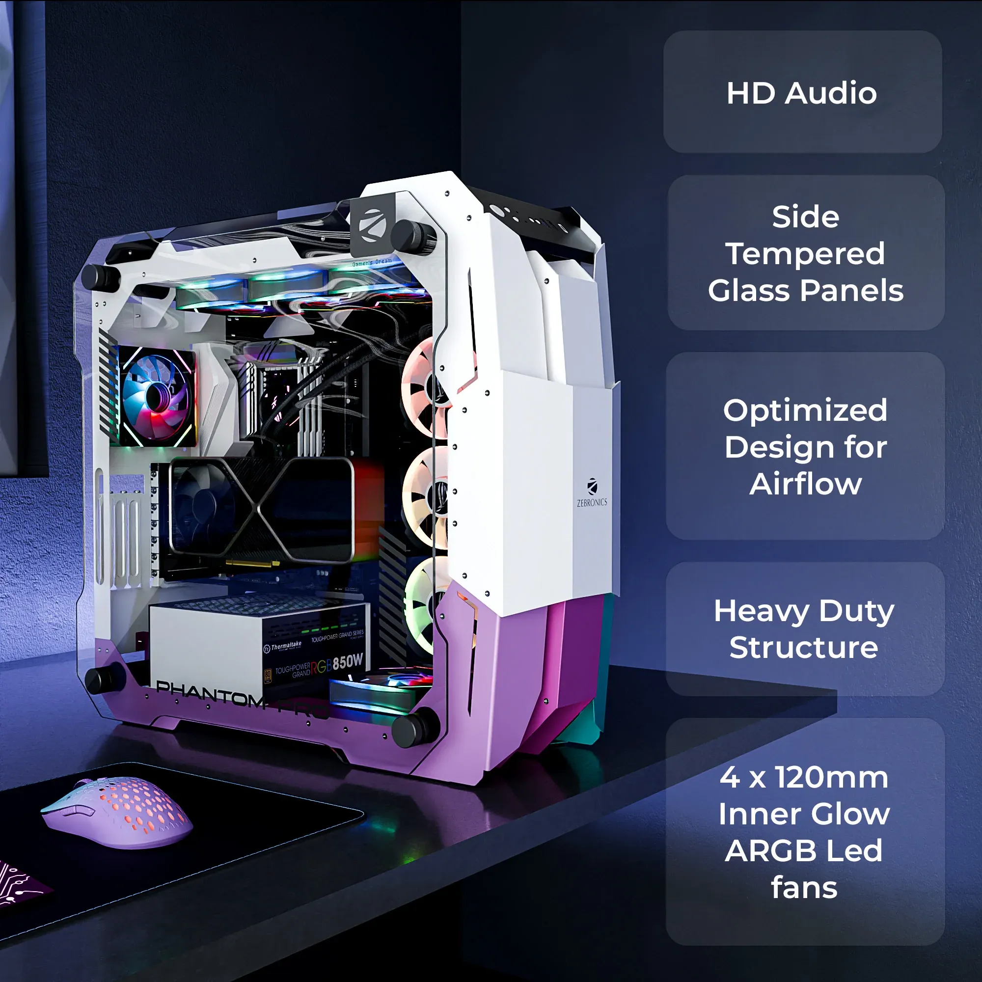 Zebronics Phantom Pro Full Tower Cabinet overview 2