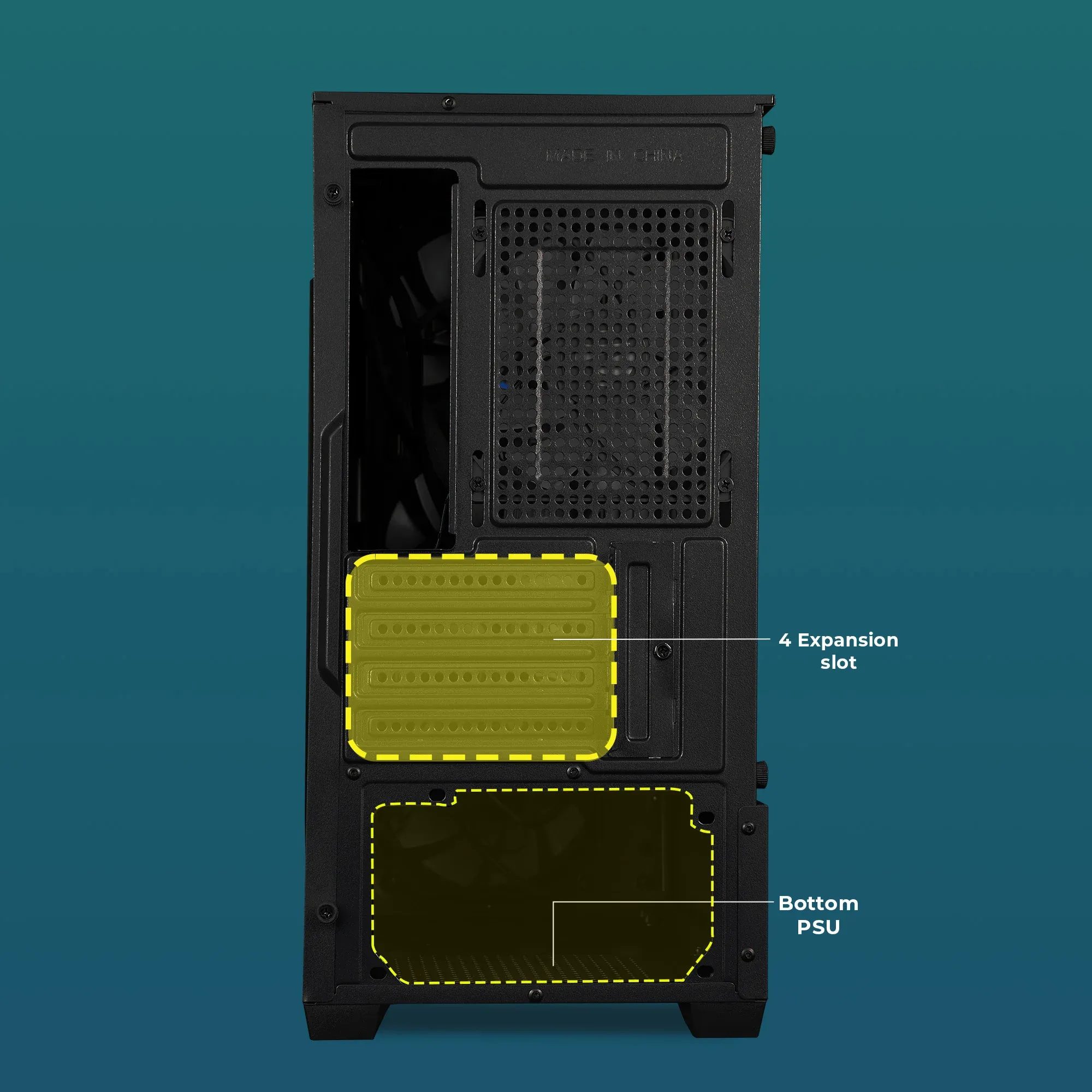 Zebronics ZEB-CORA Mid-Tower Gaming Cabinet Black overview 5