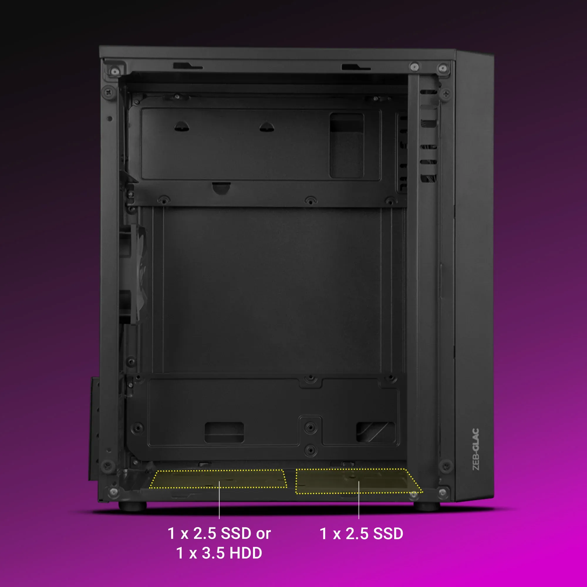 Zebronics ZEB-GLAC Gaming Cabinet (Black) overview 2