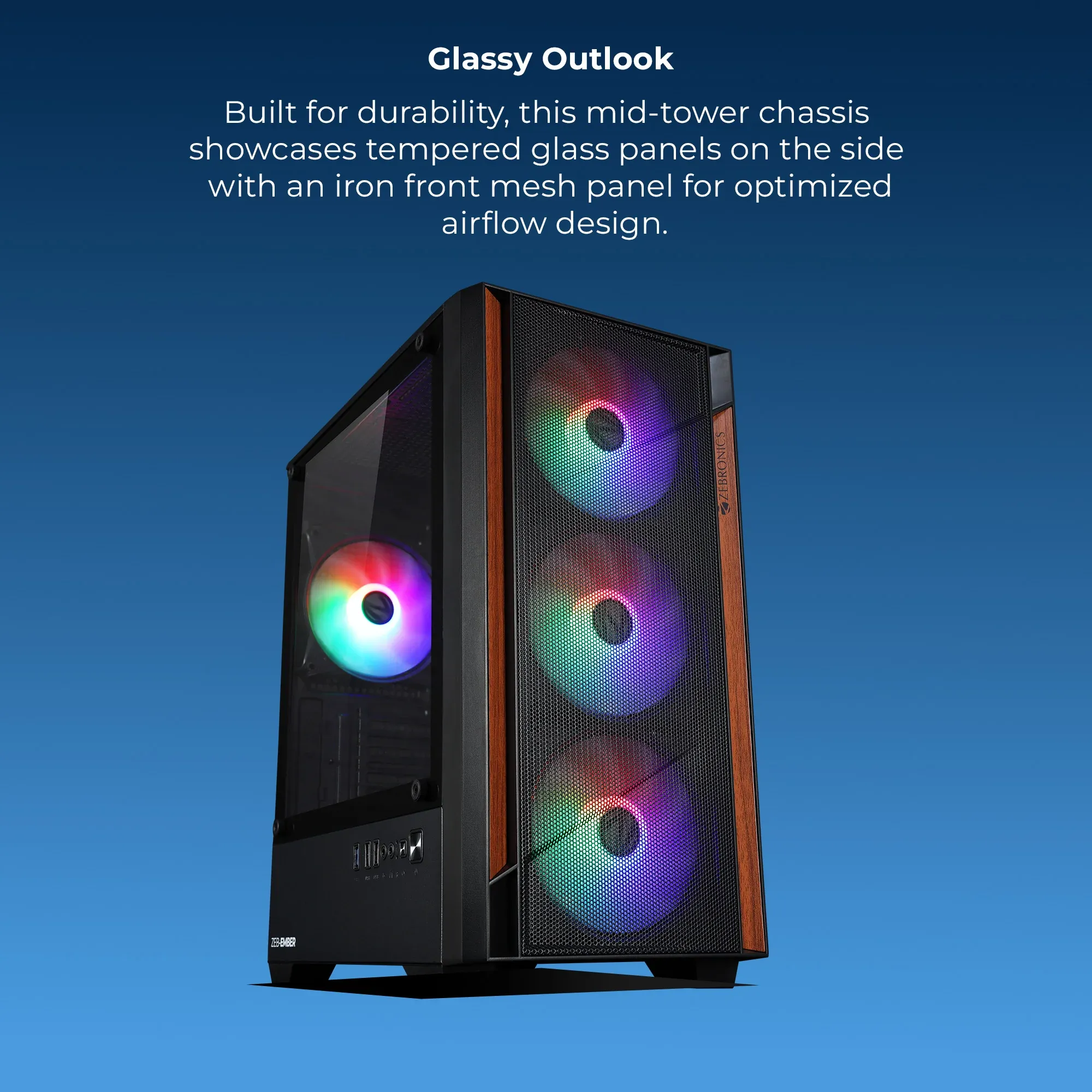 Zebronics Zeb Ember Gaming Cabinet - bLACK overview 1