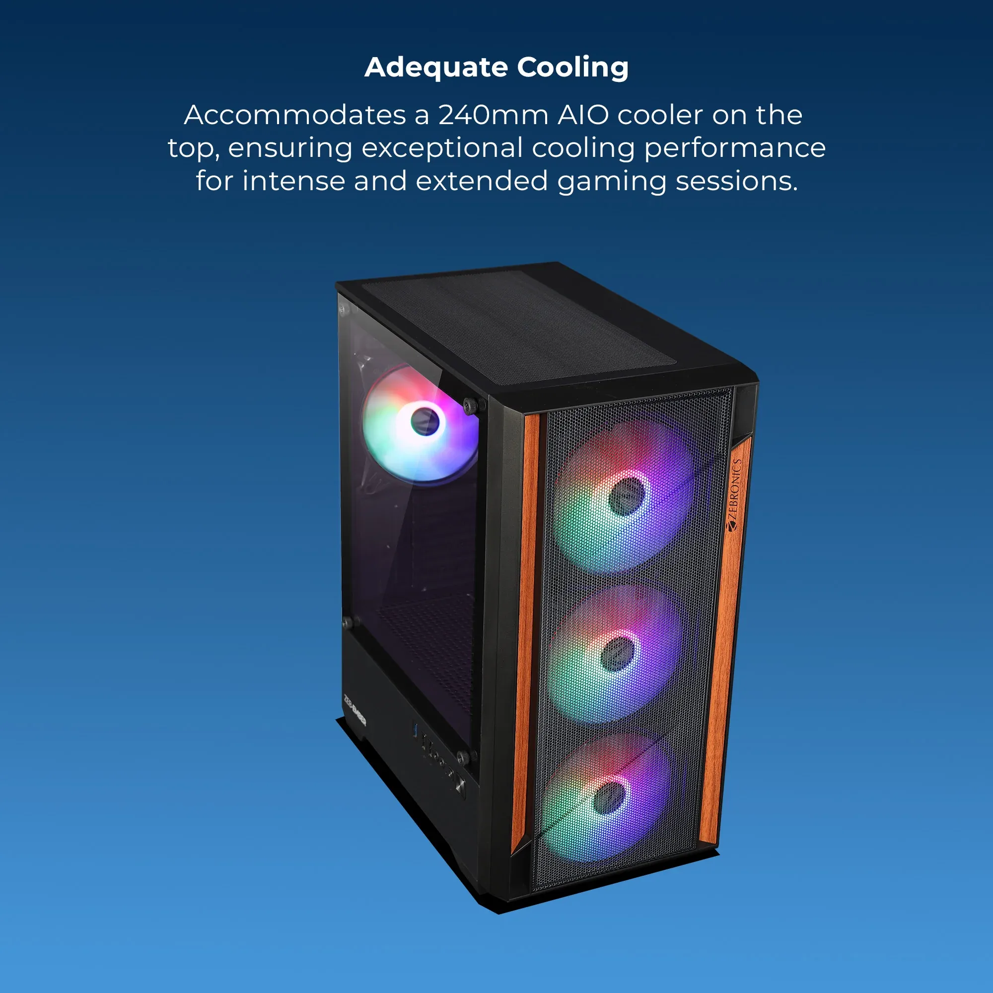 Zebronics Zeb Ember Gaming Cabinet - bLACK overview 2