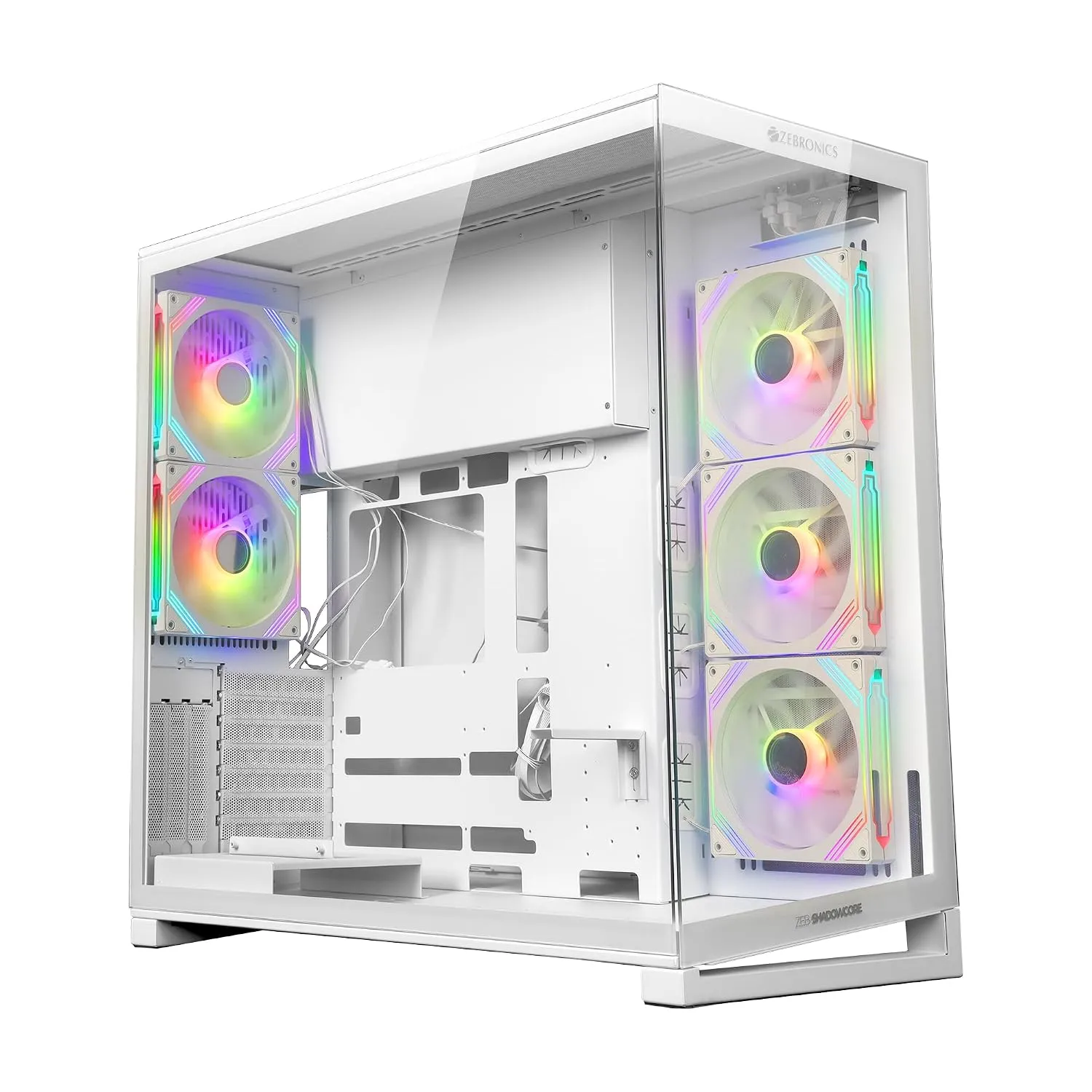 Zebronics Zeb Shadow Core Premium Gaming Case White overview 1