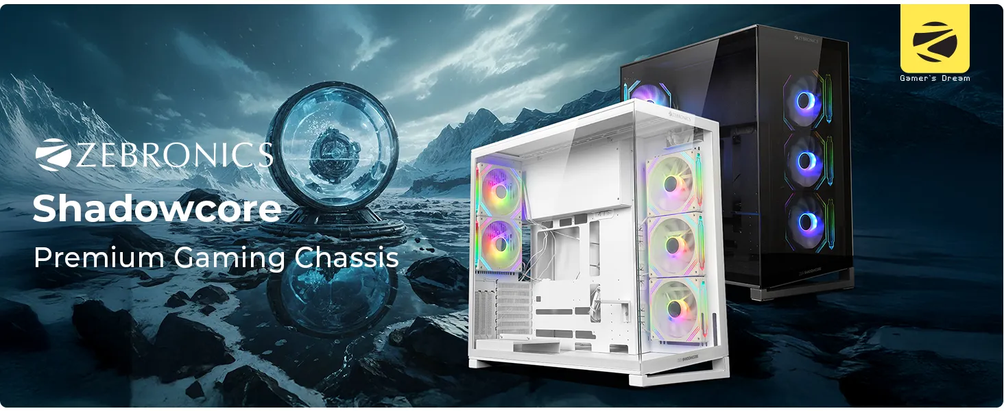 Zebronics Zeb Shadow Core Premium Gaming Case White overview 2
