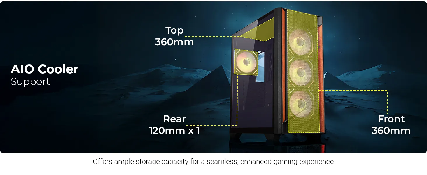 Zebronics Zeb Spectra Premium Gaming Cabinet Black overview 5