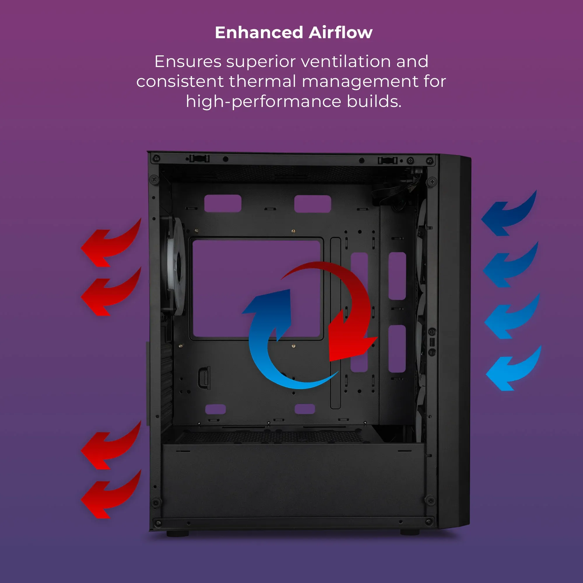 Zebronics Zeb Voxa Black Gaming Cabinet overview 3