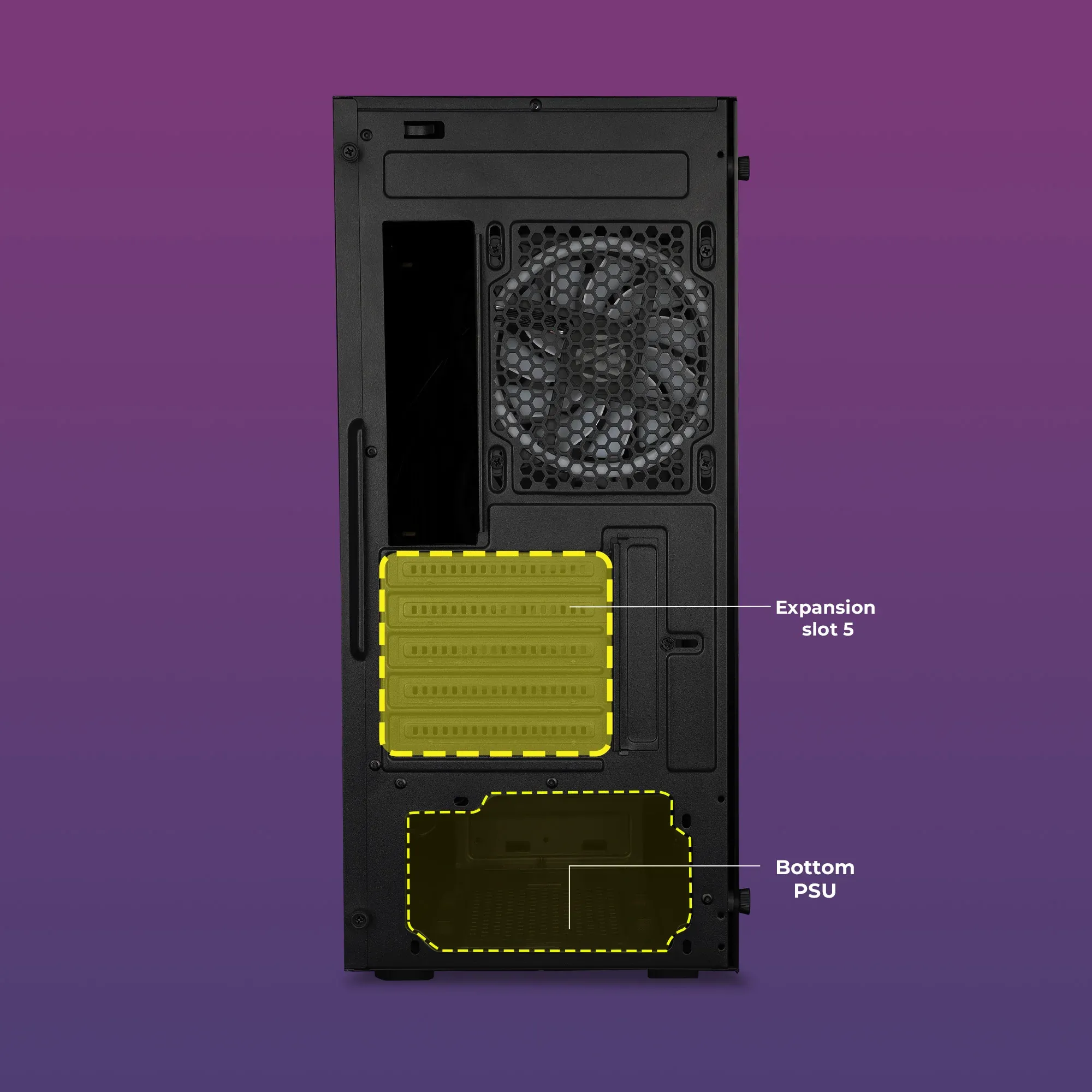 Zebronics Zeb Voxa Black Gaming Cabinet overview 5