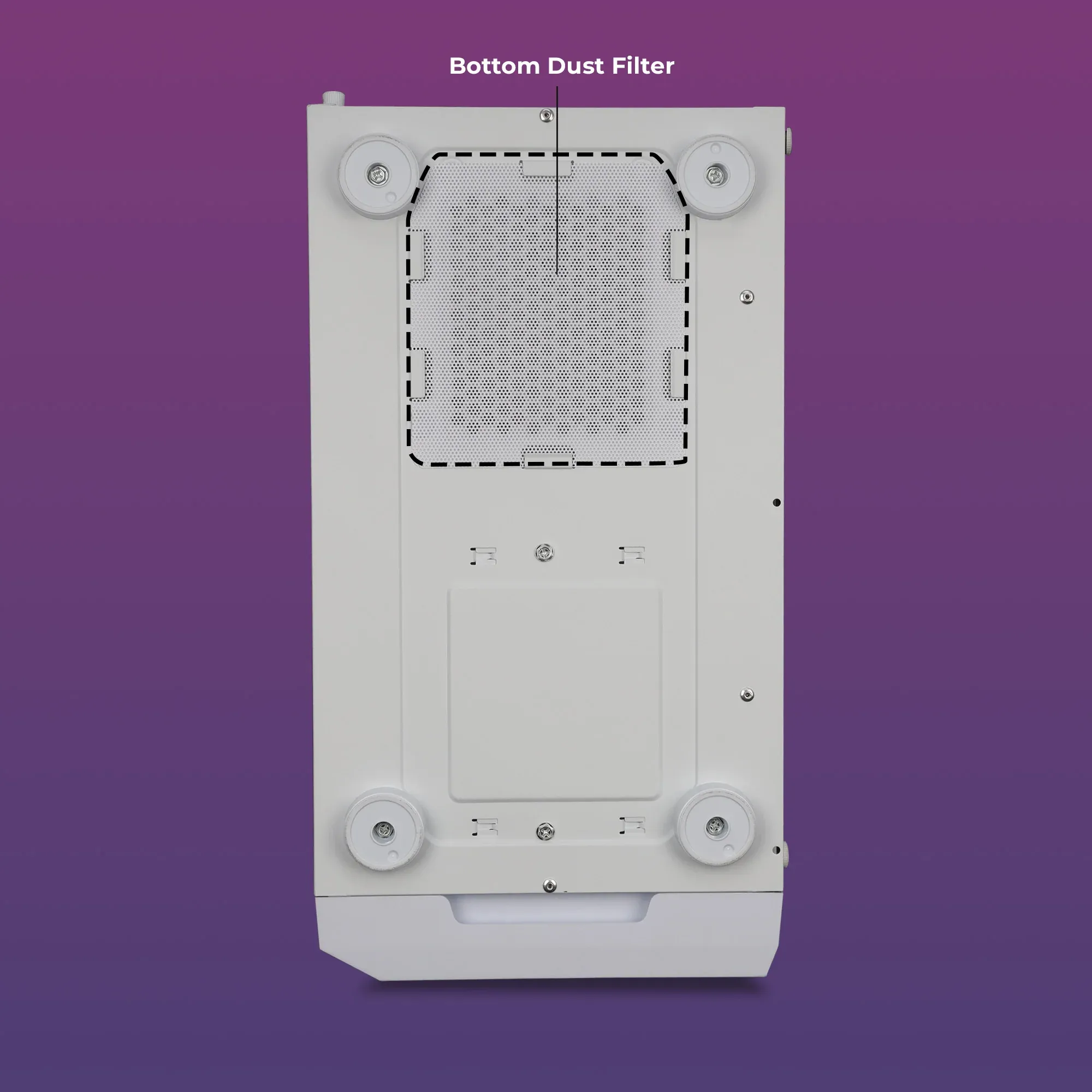 Zebronics Zeb Voxa White Gaming Cabinet overview 5