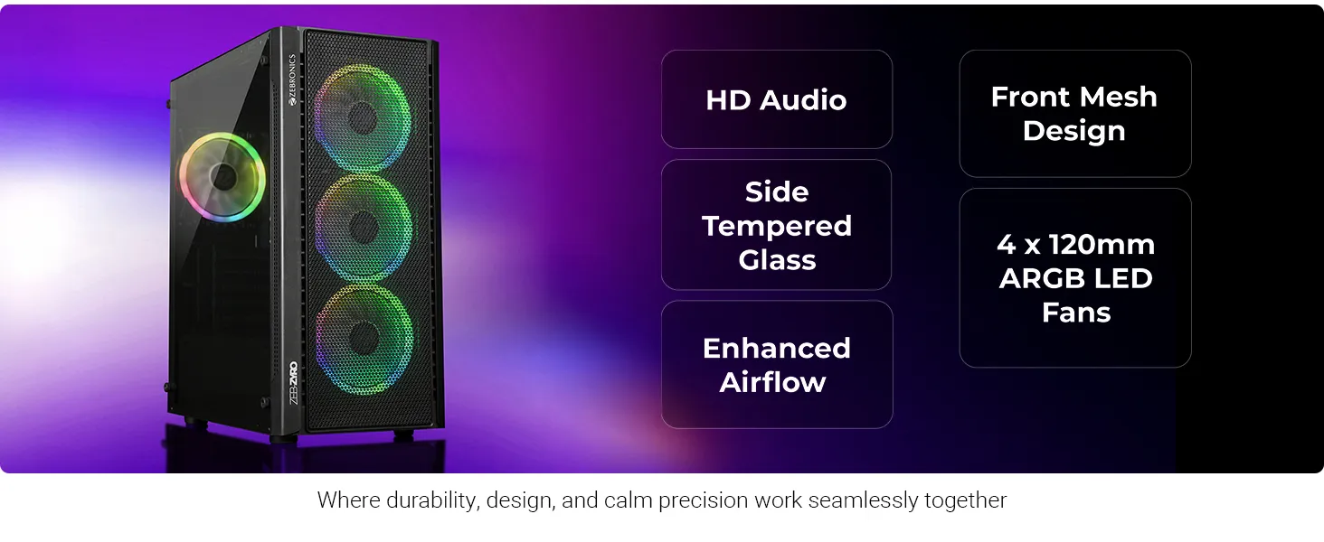 Zebronics Zeb Zyro Premium Gaming Cabinet overview 2